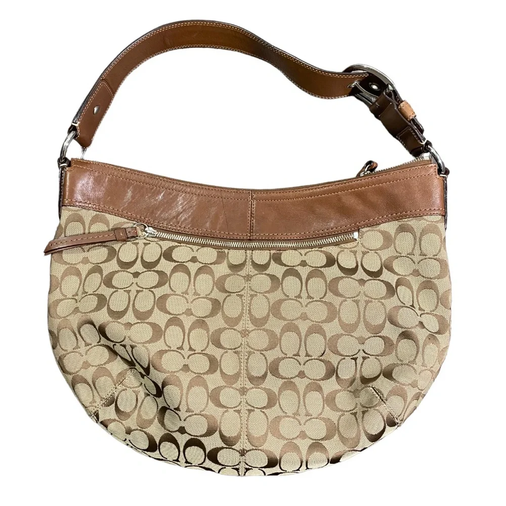 COACH Monogram Hobo Satchel Bag
